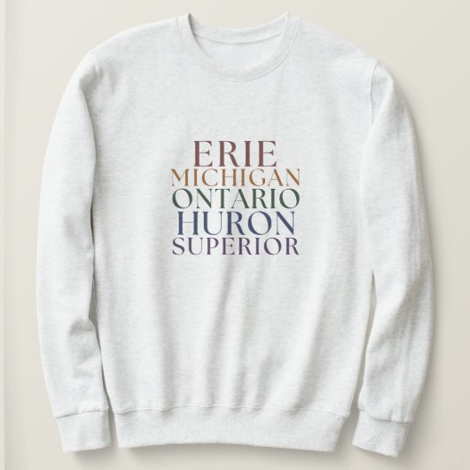Pullover sweatshirt des Grands Lacs du Michigan (Design devant)