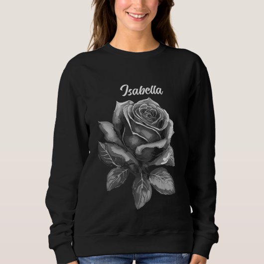 Pullover Vintage Rose Noir & Blanc (Devant)