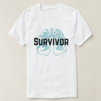 Pulmonaire embolie Survivor Lungs Blue (Mannen) T-shirt