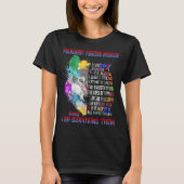 Pulmonaire fibrosis Awareness Ribbon Support Gifte T-shirt (Voorkant)