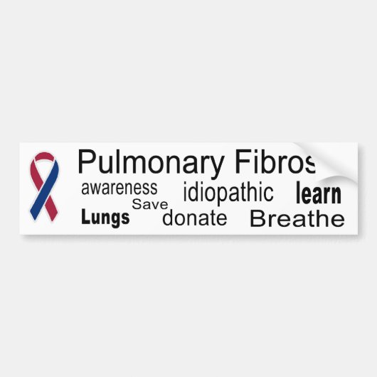 Pulmonale fibrose Bewustheid Bumpersticker (Voorkant)