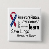 Pulmonale fibrose Bewustheid Button (Voorkant)