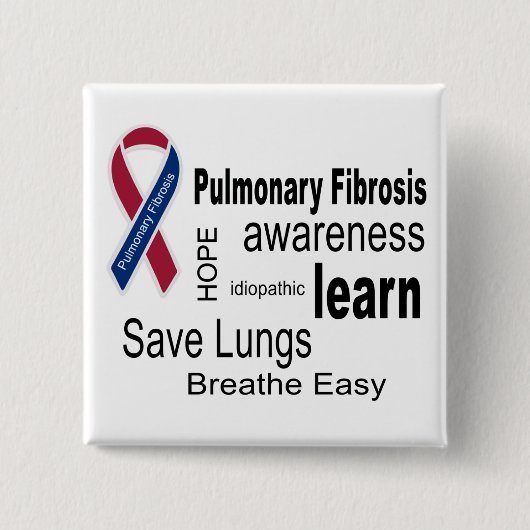 Pulmonale fibrose Bewustheid Button (Voorkant)