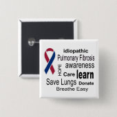 Pulmonale fibrose Bewustheid Button (Voorkant /achterkant)