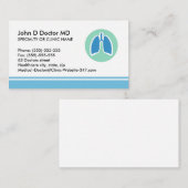 Pulmonologie pulmonologue carte de visite (Devant / Derrière)