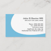 Pulmonologische pulmonoloog visitekaartje (Achterkant)