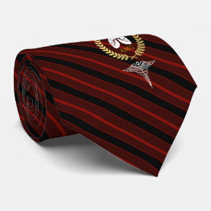 Pulmonoloog Ademhalingstherapie Aangepast rood Stropdas