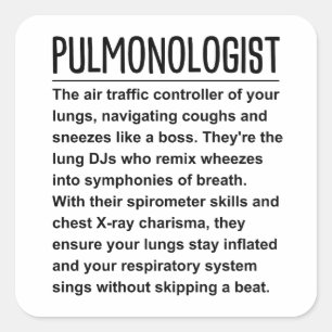Pulmonoloog Vierkante Sticker