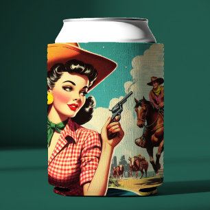 Pulp Cowgirl Illustratie Blikjeskoeler