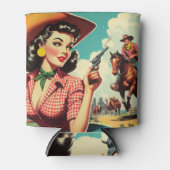  Pulp Cowgirl Illustratie Blikjeskoeler (Voorkant)