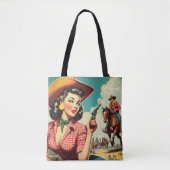  Pulp Cowgirl Illustratie Draagtas (Voorkant)