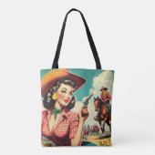  Pulp Cowgirl Illustratie Draagtas (Achterkant)