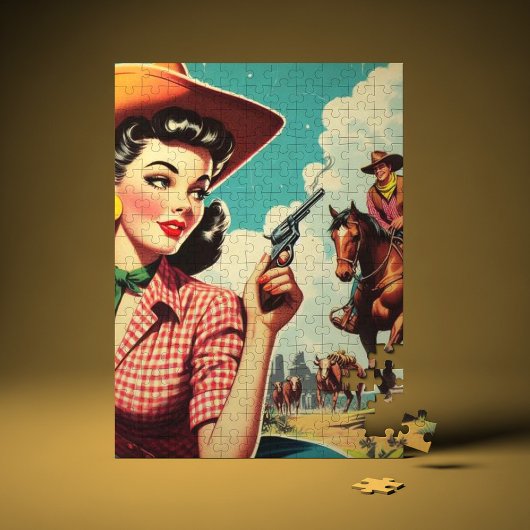  Pulp Cowgirl Illustratie Legpuzzel
