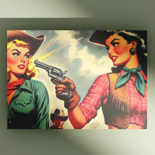  Pulp Cowgirls Illustratie Briefkaart
