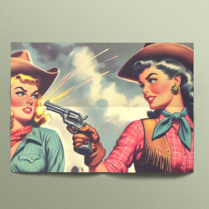 Pulp Cowgirls Illustratie Tissuepapier