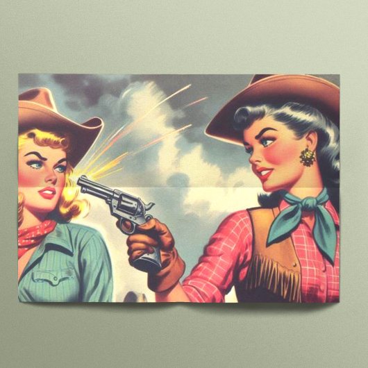  Pulp Cowgirls Illustratie Tissuepapier