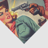 Pulp Cowgirls Illustratie Tissuepapier (Detail)