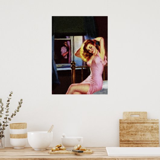  pulp Hoesje van geblonde meisjes en perverten Poster (Keuken)