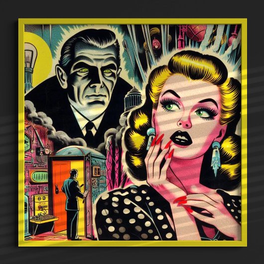 Pulp Illustratie Poster