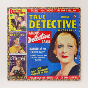 PULP MAGAZINE HOESJE ART JAREN 1940 LEGPUZZEL