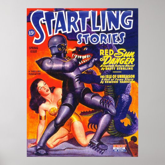  pulp Magazine Hoesje STARTEN VAN STORIES Poster (Voorkant)