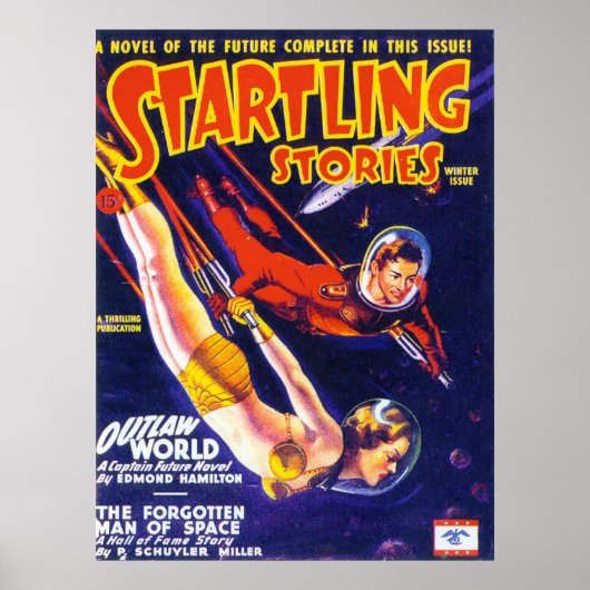 pulp Magazine Hoesje STARTEN VAN STORIES Poster (Voorkant)