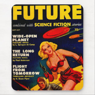  Pulp Paperback Sci-Fi Space Girl Hoesje Muismat