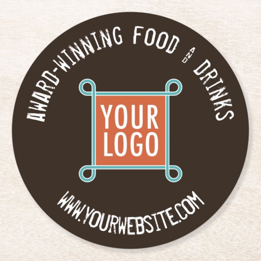 Pulpboard Custom Bar Onderzetters Bulk Company Log (Voorkant)