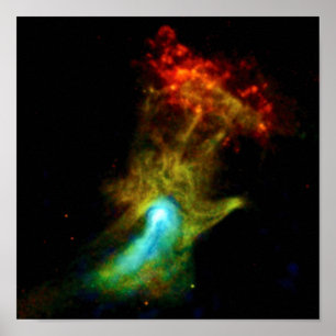 Pulsar B1509 - Hand of God X-Ray Nebula NASA Foto Poster