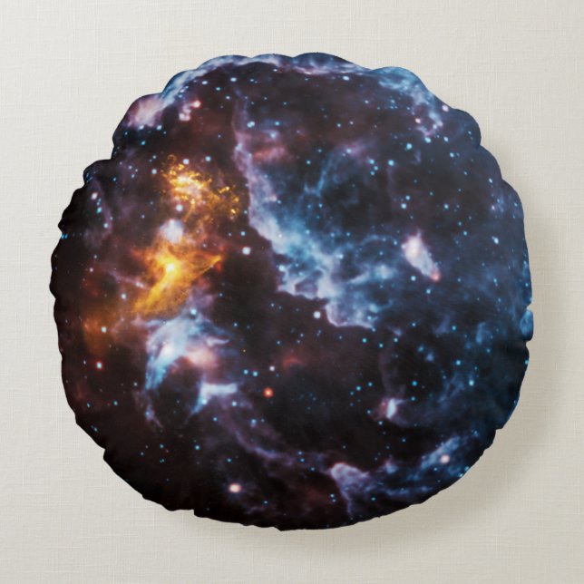 Pulsar Neutron Star Galaxy Afbeelding Rond Kussen (Voorkant)