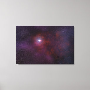 Pulsar wind van een neutronenster. canvas afdruk