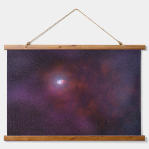 Pulsar wind van een neutronenster. hangend wandkleed