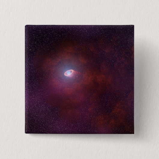 Pulsar wind van een neutronenster. vierkante button 5,1 cm (Voorkant)
