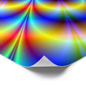 Pulse psychédélique en Poster bleu et jaune (Coin)