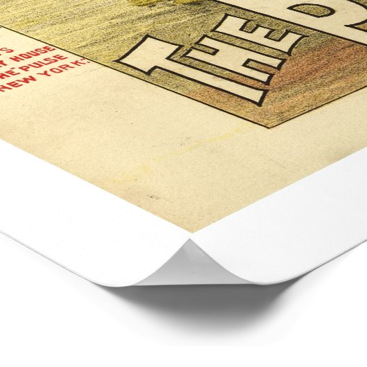 Pulse van New York Map 1891 Poster (Hoek)