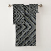 Pulserend ritme Moderne Abstracte kunstillustratie Bad Handdoek (Insitu)