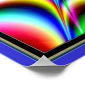 Pulserend zwart centrum met gamingkleuren poster (Hoek)