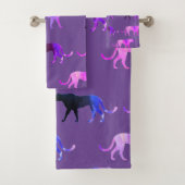 Puma Cats aangepaste achtergrondkleur Bad Handdoek (Insitu)