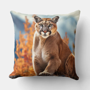 Puma Dier Wilderness Kleurrijke kunst aan de muur Kussen