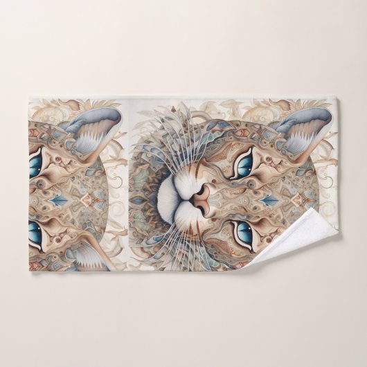 Puma Face Surreal Art (Serviette à main)