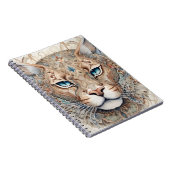 Puma Gezicht Surrealistische Kunst Notitieboek (Rechterzijde)