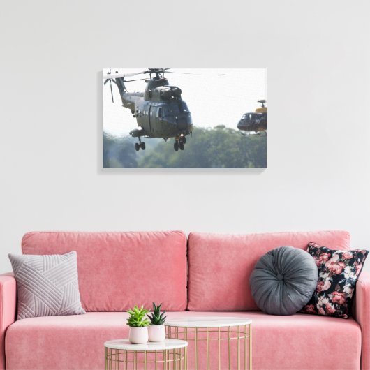 Puma-helikopter Canvas Afdruk (Insitu (Woonkamer))