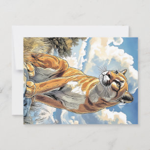 Puma I Cougar Briefkaart