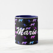 Puma katten aangepaste naam ringermug mok (Midden)