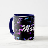 Puma katten aangepaste naam ringermug mok (Voorkant links)