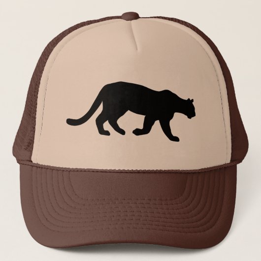 Puma Mountain Lion Cougar Silhouette Trucker Pet (Voorkant)