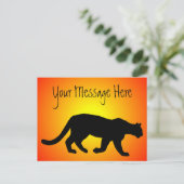 Puma Mountain Lion Cougar Sunfire Persoonlijk Briefkaart (Staand voorkant)