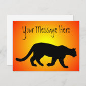 Puma Mountain Lion Cougar Sunfire Persoonlijk Briefkaart (Voorkant / Achterkant)