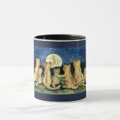 Puma Mountain Lion Family et Moon Designer Mug (Centre)
