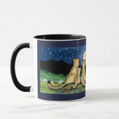 Puma Mountain Lion Family et Moon Designer Mug (Gauche)